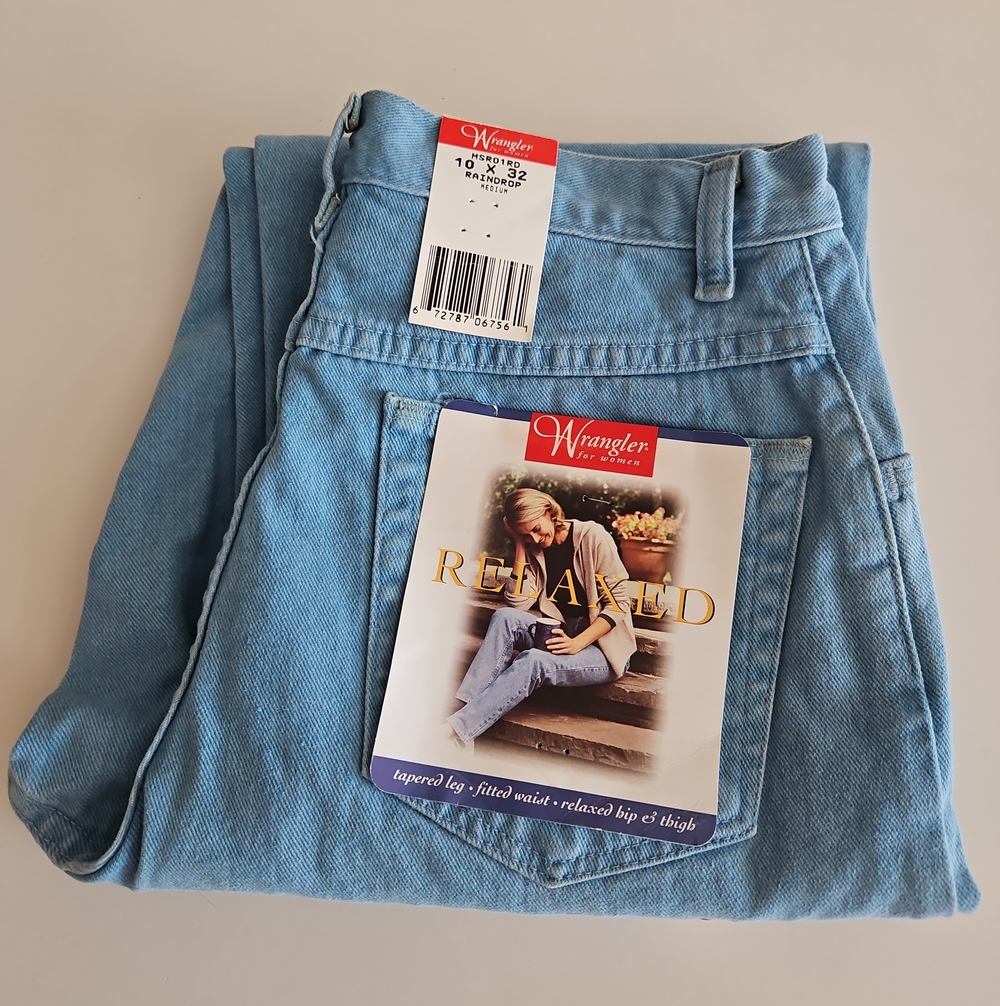 Wrangler Raindrop Blue Relaxed Denim Jeans